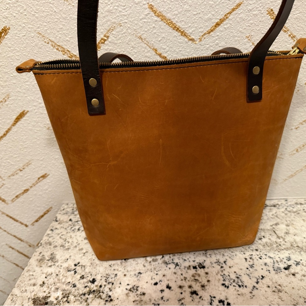 Brown Leather Tote Bag